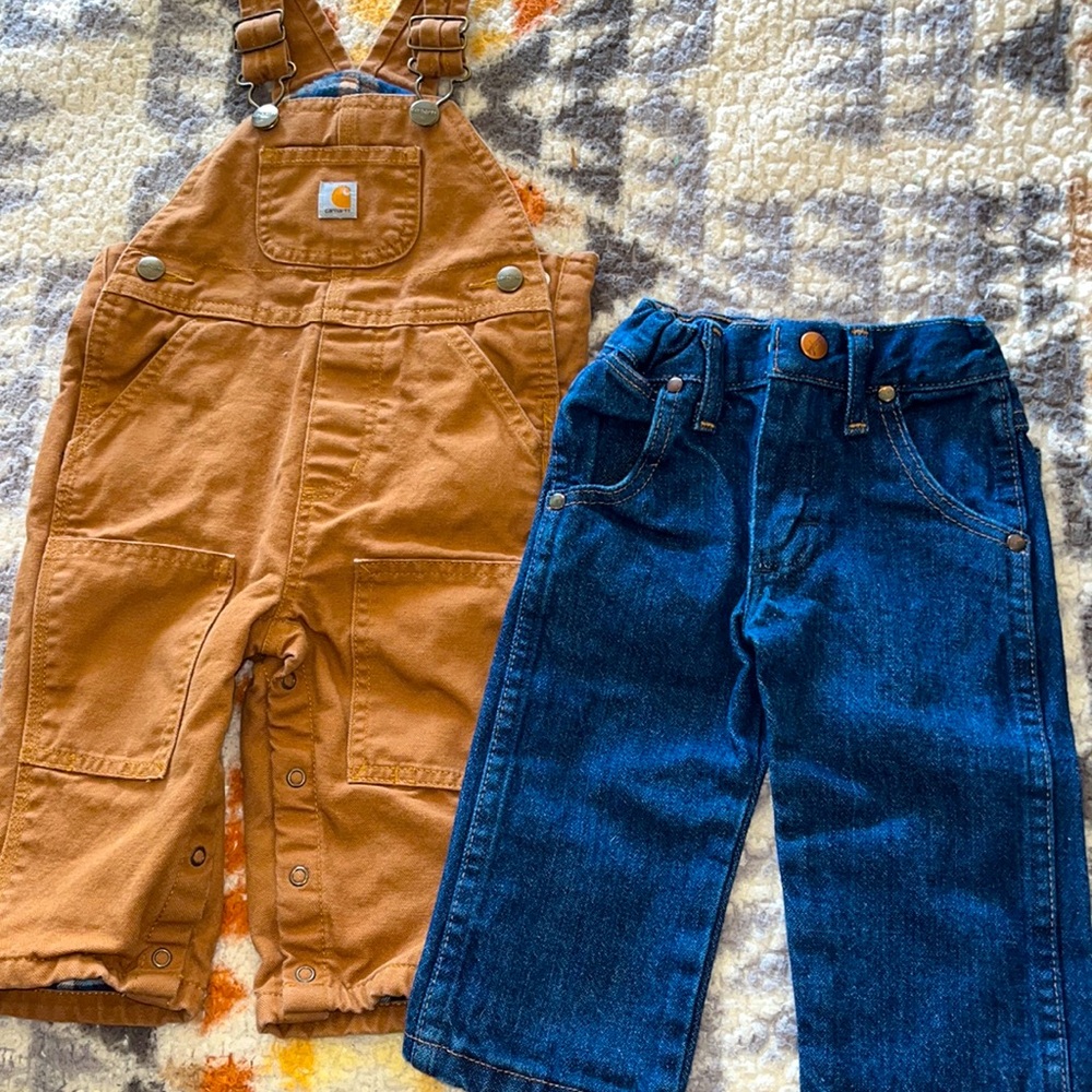 Carhartt Coveralls and Wranglers